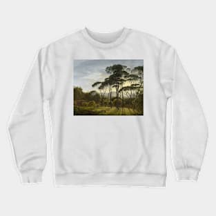 Italian Landscape with Umbrella Pines by Hendrik Voogd Crewneck Sweatshirt